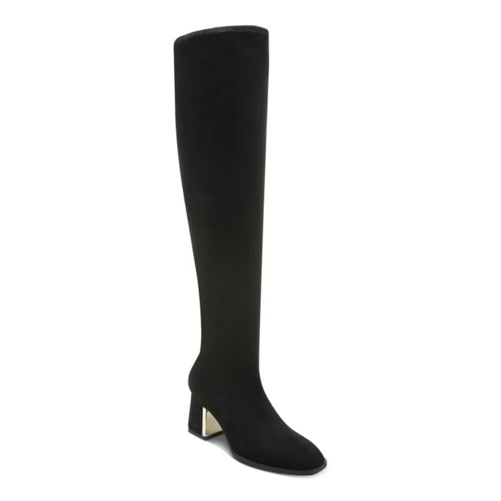 ALFANI Womens Black Zipper Accent Nanda Square Toe Block Heel Heeled Boots 11 M